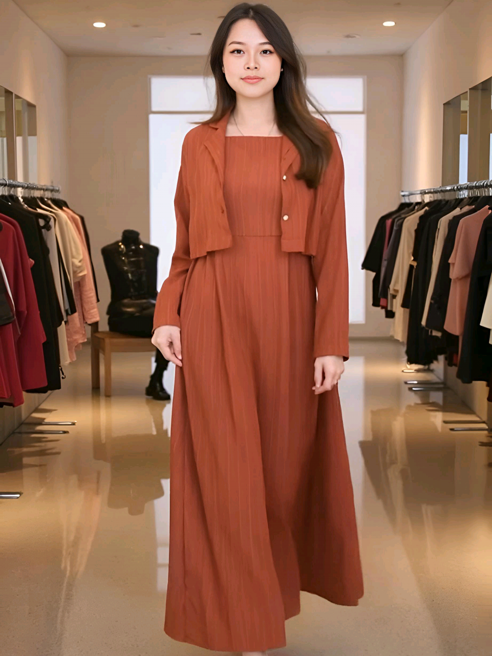 Dress mewah tapi tetap simple! Nara Dress dengan blazer crop siap bikin kamu tampil percaya diri di setiap kesempatan. #dress #dresscantik #dressmurah #ootdfashion #outfit 