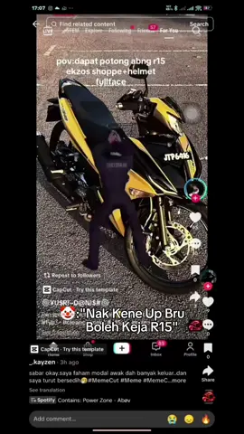 Banyak Bunyik lak dak wattpad ni... ade yg patah ekzos open copy kang... haish... #CapCut #raidersociety #raider150fi #suzuki #suzukiraider150fi 