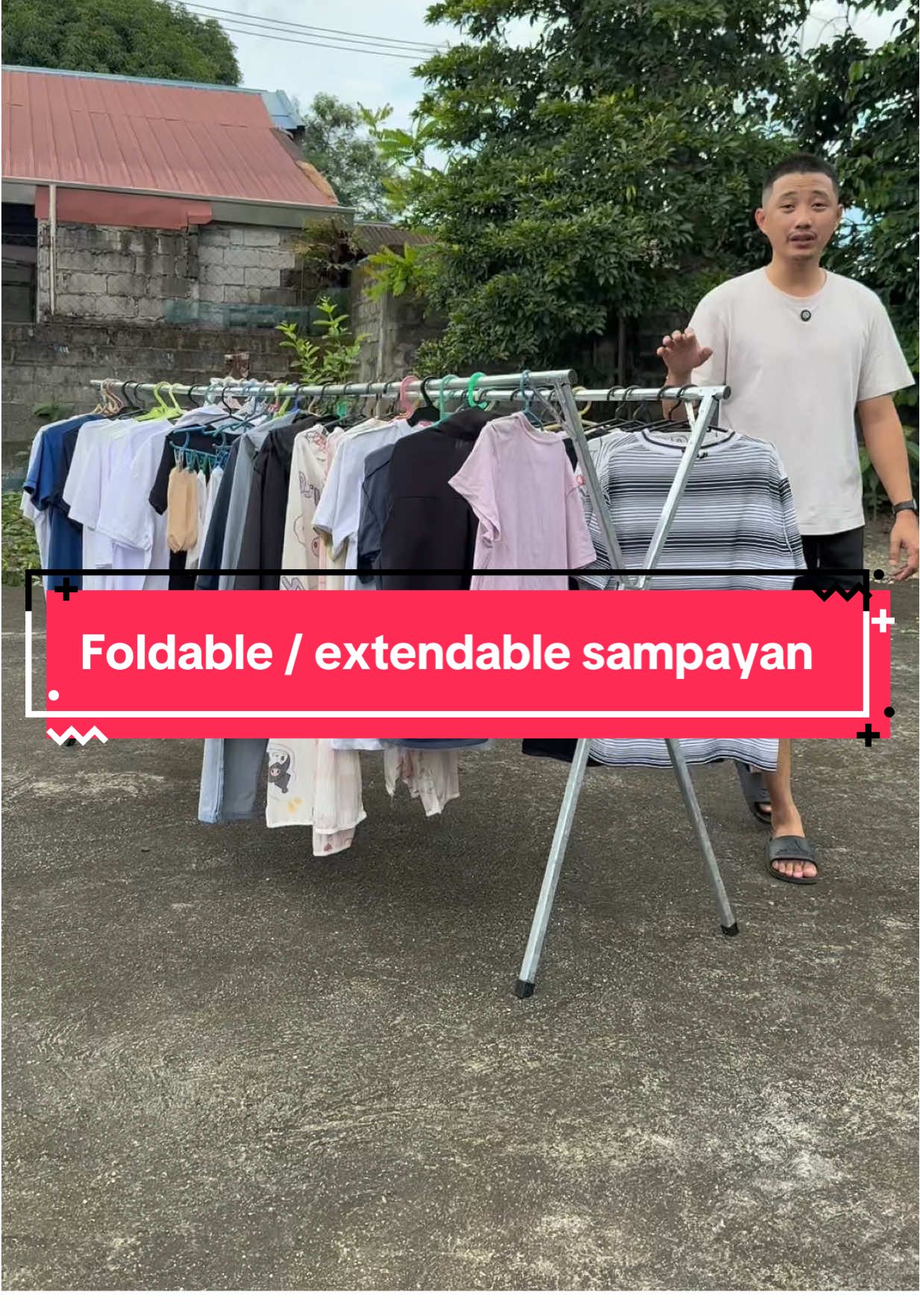 Replying to @Raizo hindi po masisira yung foldable sampayan natin napaka tibay nya kahit punuin mo ng basang damit