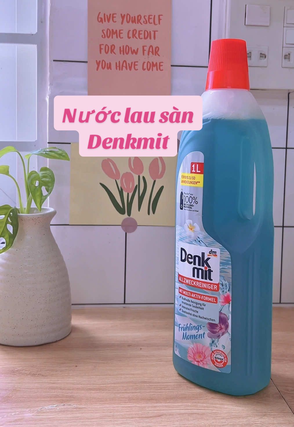 Nước lau sàn Denkmit của Đức này, sáng bóng, thơm mát, dùng cho gỗ được luôn, thích rồi nha 👌🏼👌🏼👌🏼 #denkmit #nuoclausan #tomlige #nuoclausandenkmit 