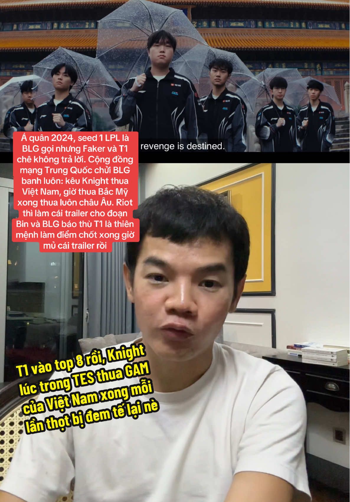 BLG gọi mà T1 và Faker chê không trả lời #TikTokAwardsVN #KiNguyenVuonMinh #TheHeVuonMinh #thangbansach #HangVietVuonMinh 