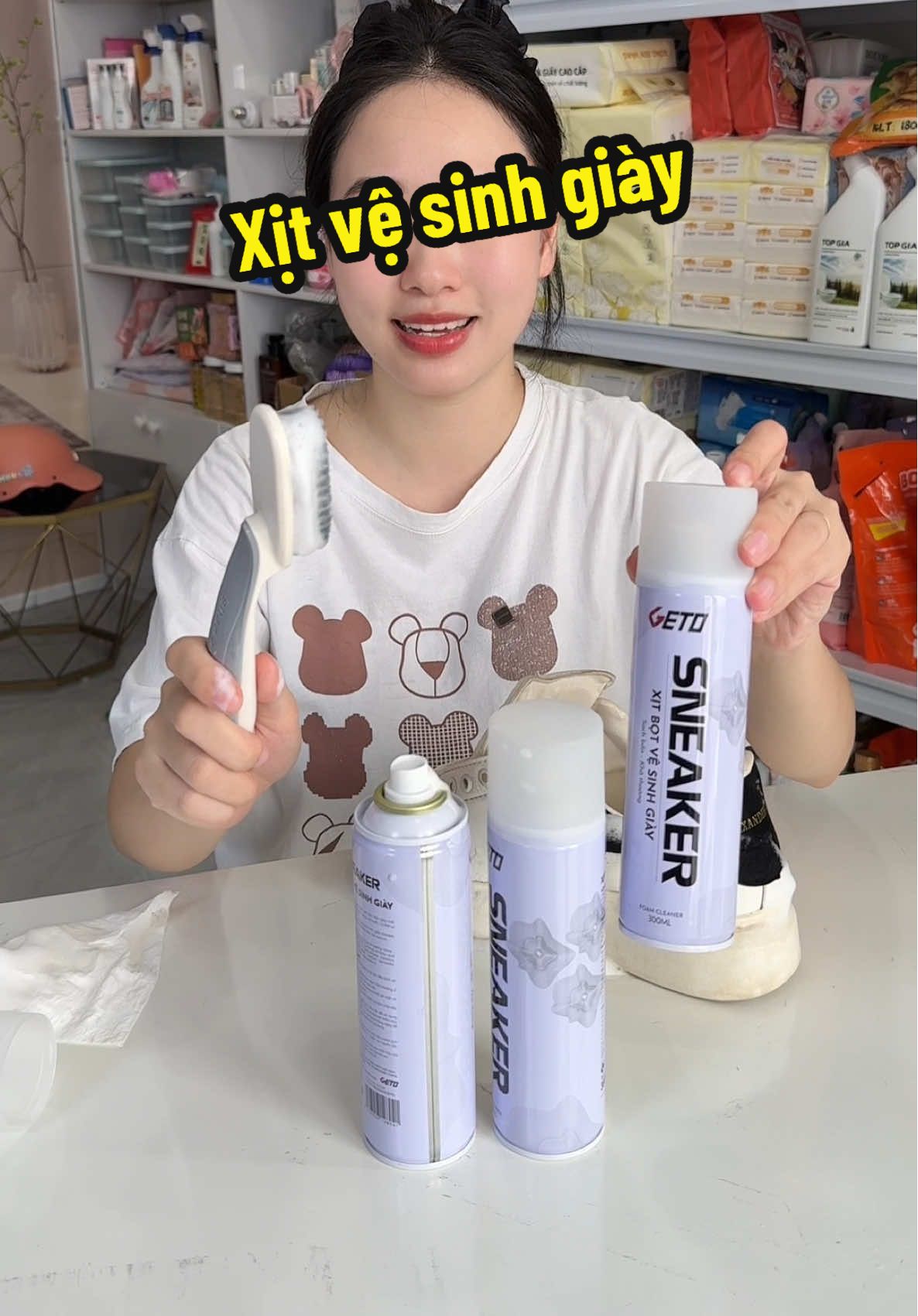 Mua combo 3 chai cho rẻ nè mn #xitvesinhgiay #xitgiay #xitkhogiay #xitgiaykho #cleanz 