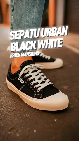 Sepatu urban black white brick mansions #sepatupria #sneakerspria #sneakers #sneaker 