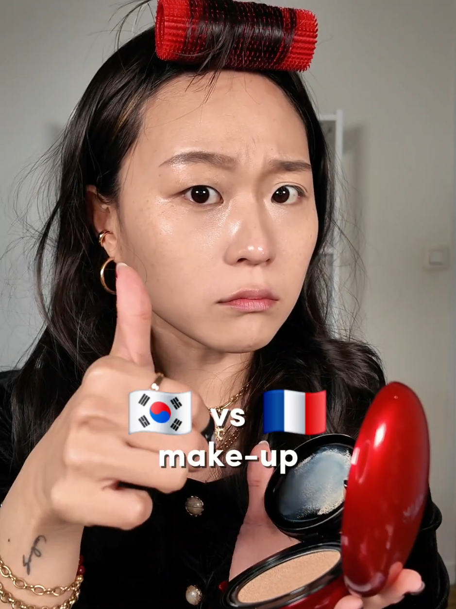 Korea vs France make-up 🇰🇷✨️🇨🇵 Korea vs France Make-up 🇰🇷✨️🇨🇵 Cushion @TIRTIR Inc.  Fond de teint @BenefitFrance   Concealer @thesaem_global  Palette paupières @Peripera   The brow glue & eye liner @NYX COSMETICS FRANCE   Eye liner @클리오 찐  Mascara @Peggy Sage Paris   Aegyeo ssal @toocoolforschool US   Lip & cheek blush @fwee   Contour @롬앤 romand   Lip tint @HEMEKO   Crayon lèvres NYX  Rouge à lèvres @maccosmetics   Lentilles @Hapa Kristin   Bijoux @Bisou Bisou Paris   certains produits sont offerts #makeup #coréenne #grwm 