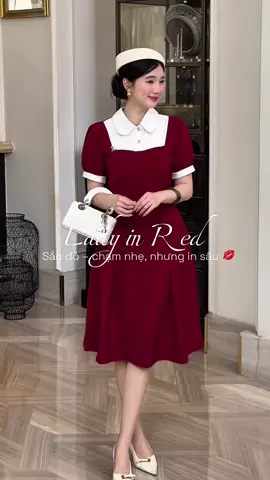 Sắc đỏ – chạm nhẹ, nhưng in sâu 💋 #thoitrangnu #bemineofficial #fashion #côngsở #daopho 