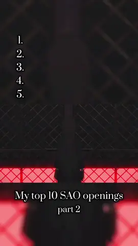 My top 10 SAO openings. part 2 #sao #swordartonline #kirito #anime #top10 