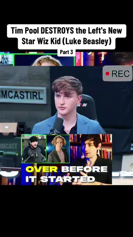 Tim Pool DESTROYS the Left's New Star Wiz Kid (Luke Beasley) #foryou #fyb #star #tim #luke 