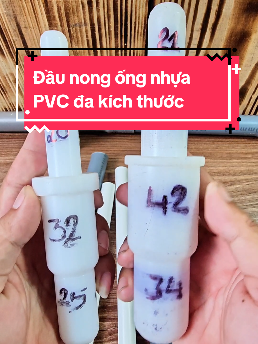 Đầu nong ống nhựa PVC đa kích thước 3,4 trong 1 ống điện nước 21 27 34 42 49 và 60.Giải pháp cho thợ điện nước khi cần tạo đầu nối măng xông.  #daunongongnuoc #nongong #nongong4in1 