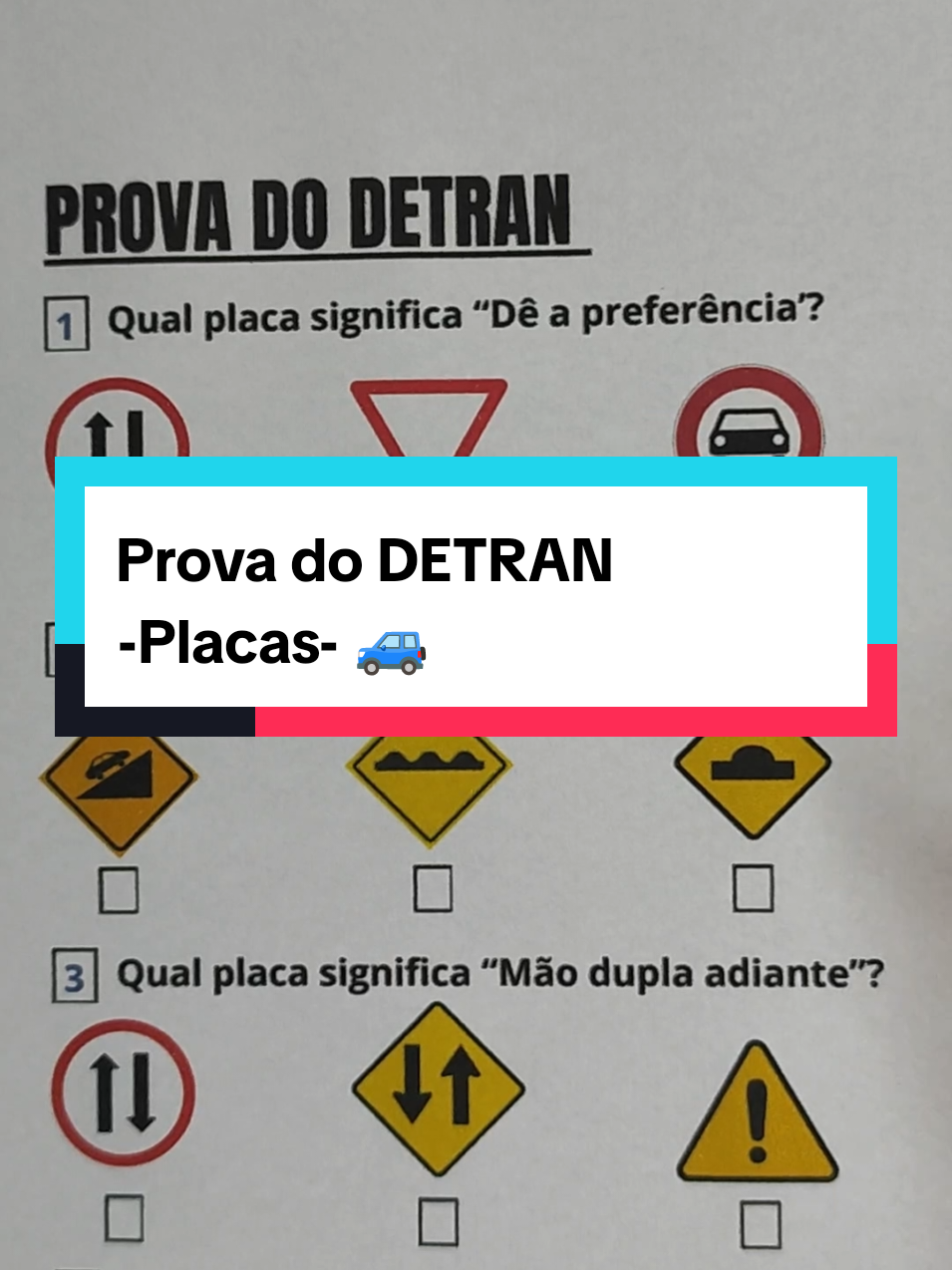 Prova do DETRAN 🚙 #quiz #detran #trivia #provadodetran 