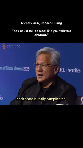 Jensen Huang says the same AI that understands language will soon understand life, turning biology itself into something we can converse with.   #ai #biology #biotech #techtok #future 