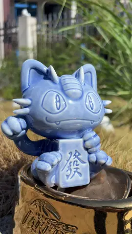 Good morning 😃 everyone!! The weather is really nice today 🤗anyone who sees meowth will have good luck 🍀  #fypシ #pokemonfans #handmade #porecelain #ceramimon 