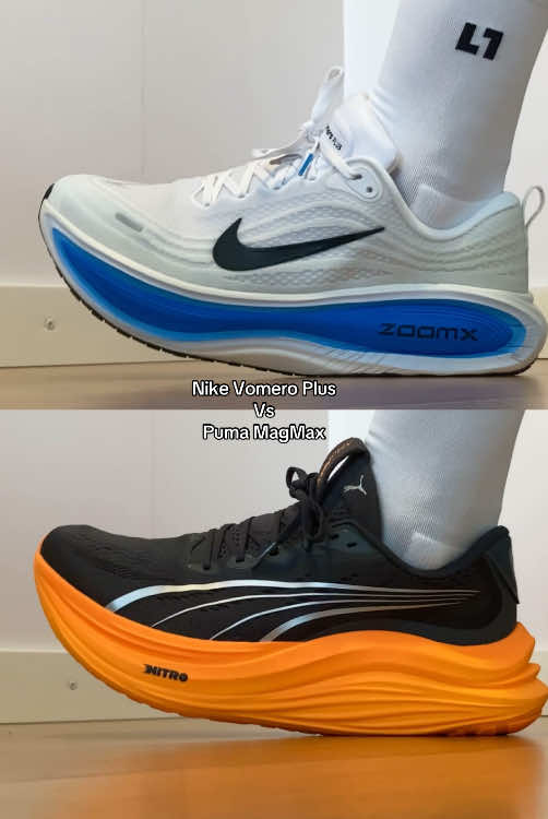 Nike Vomero Plus vs Puma MagMax 👀🔥 #Running #runningshoes #runtok 