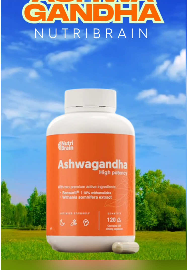 Descubre para qué sirve la ashwagandha el suplemento natural que reduce el estrés y mejora el descanso #Ashwagandha #NutriBrain #BienestarNatural #EstrésCero #VidaEquilibrada