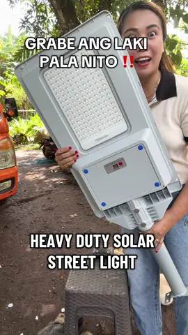 Laking tipid sa kuryente napaka worth it pramis #solarlight #solarstreetlight #streetlight #heavydutysolarlight 
