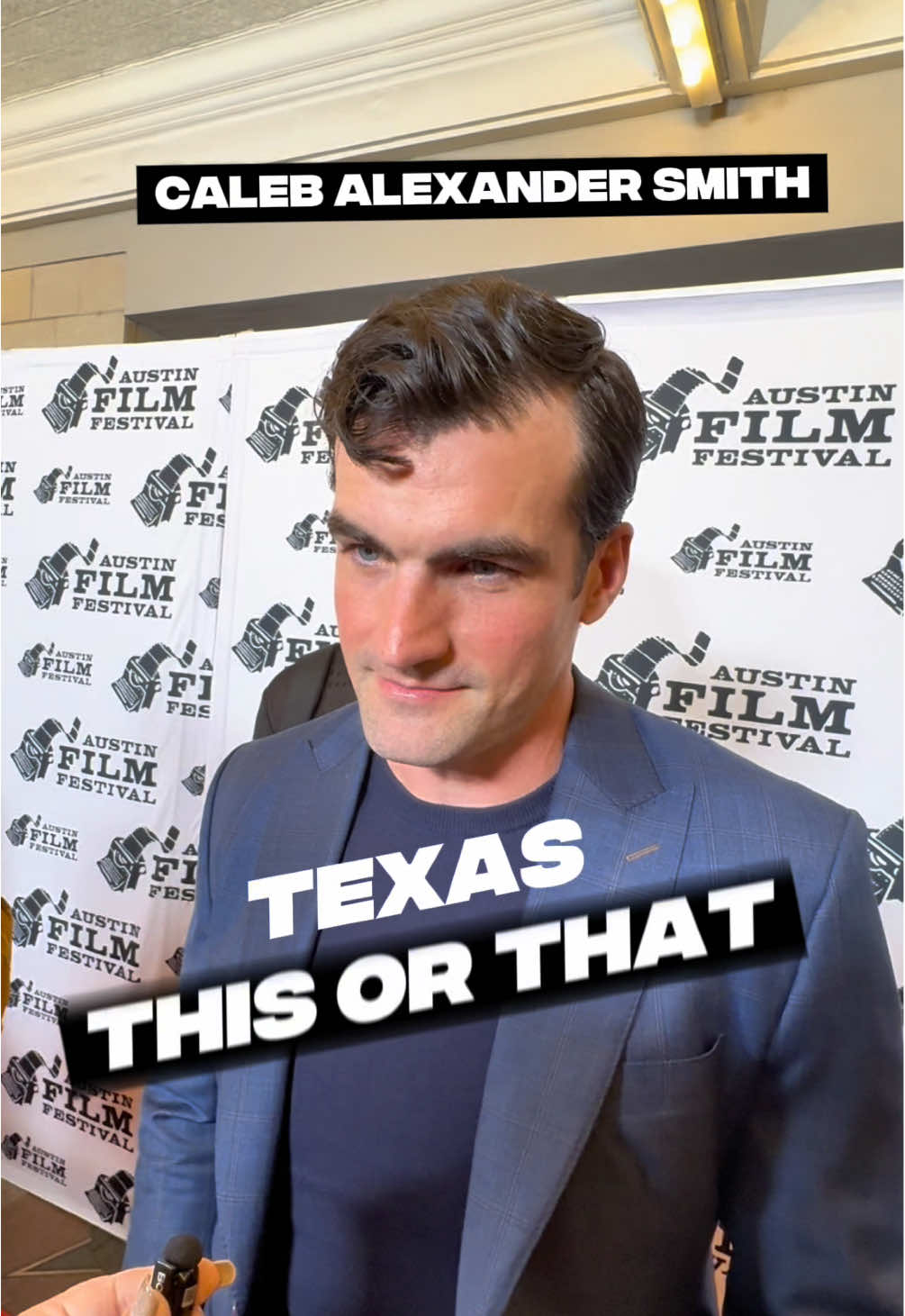 Caleb Alexander Smith on the red carpet for Forelock at Austin Film Festival. #thisorthat #redcarpet #filmtok #superman 