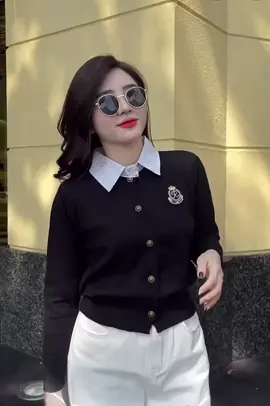 Áo len nữ kiểu cổ sơ mi bo gấu, chất liệu len lông thỏ mềm mại và sang trọng #aolen #aolennu #ao #aomuadong #thoitrang 