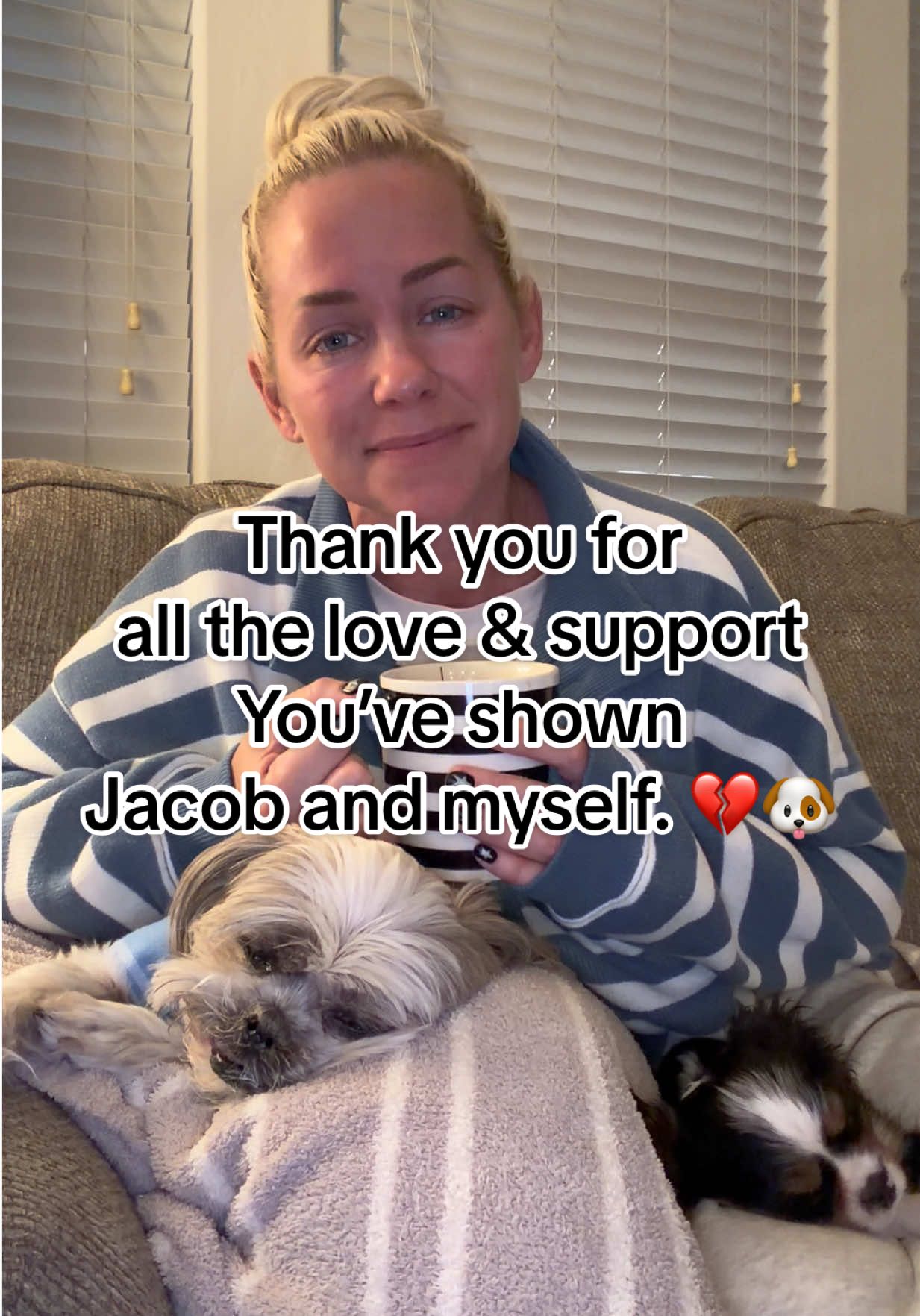 A message of gratitude for those who have shown Jacob and myself so much love during these difficult times. 🫶🏼🥺💔 #puppy #bestfriend #gratitude #dogcommunity #coffeetok 