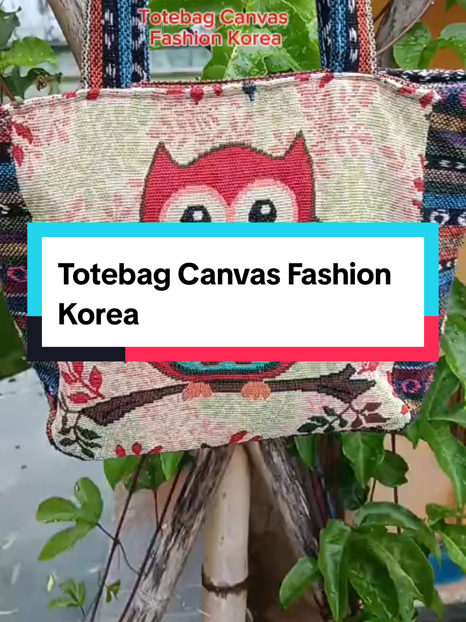 Totebag Canvas Fashion Korea #tasfashionkorea #taskorea #tascanvaskorea 