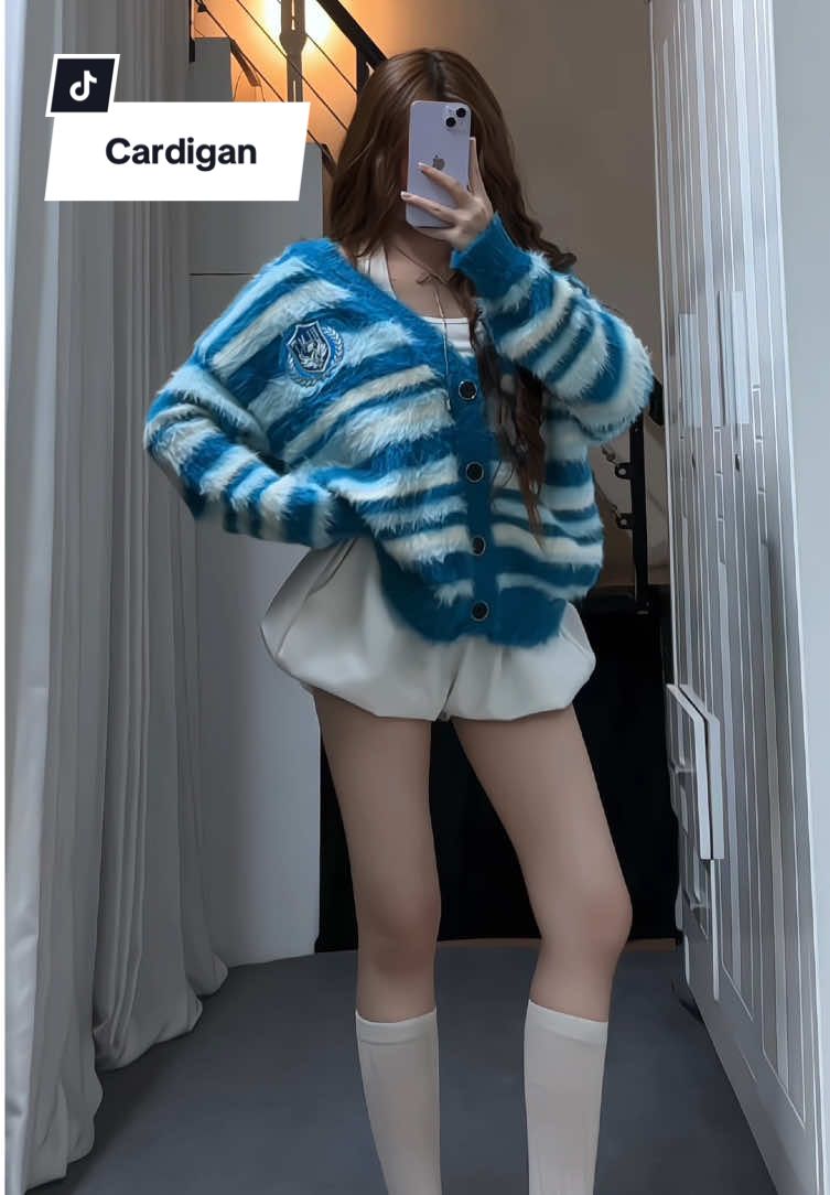 Sắm áo len lông cáo mặc mùa đông thôi❄️❄️☃️☃️🧣#cardigan #aocardigan #aolen #aocardigannamnu #thaosuneo 