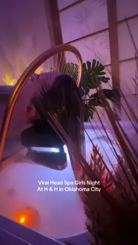 Viral head spa girls night out @H&H Nails Spa & iLashes  This was the perfect spot for our girls night out! There were 8 of us and we all got to experience the luxury head spa services, they started us off with cocktails. We even got a light body massage and then we ended it with our hair getting blow dried and sipping on chicken noodle soup. This is the perfect spot to bring your friends and family, especially with the holidays coming up!  📍6909 W Hefner Rd B17, Oklahoma City, OK 73162 #oklahoma #okc #oklahomacity #headspa #japaneseheadspa 