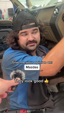 Asking for the shop's opinion on Mazdas