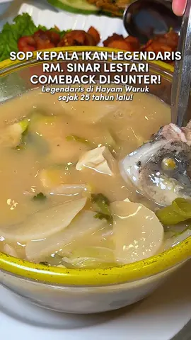 SOP KEPALA IKAN LEGENDARIS RM. SINAR LESTARI COMEBACK DI SUNTER‼️LEGENDARIS DI HAYAM WURUK SEJAK 25 TAHUN LALU👍 @sinarlestarinew  📍Jl. Griya Sejahtera No. 1, Sunter ☎️02121694880 WA 085219449196 #sinarlestari #kulinersunter 