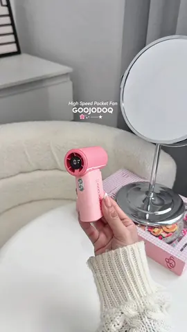 Cute mini fan 😍💗 #kipasmini #kipasanginportable #highspeedpocketfan #turbofan #goojodoqpocketfan 