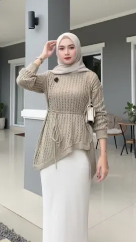 Atasan Sweater Rajut Wanita Jaring tali - Outer Knit Tali korean style by Raqi Knitwear #cardigan #atasanwanita #trendi #lebaran 