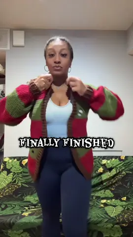 Finally finished my Freddy cardigan #crochet #crochetersoftiktok #crocheting #freddykruger #halloween 