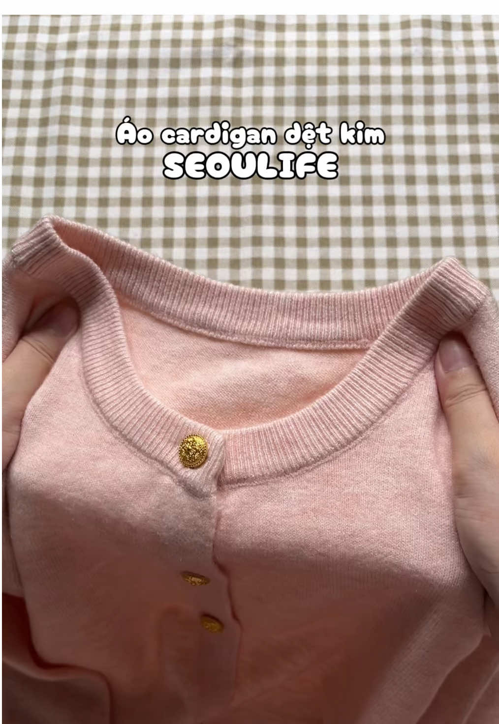 Áo cardigan dệt kim Seoulife, xinh lắm mng 🍃 #aocardigan #aolendetkim #reviewquanao #macdepmoingay #outfit 