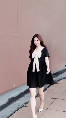 Váy Bầu Đầm Bầu Babydoll Nơ Ngực  #dobauxinh #dobau #quanaobau #dambau #vaybau 