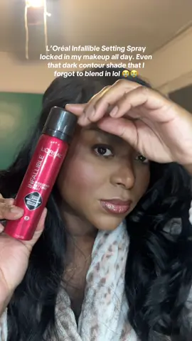 Locked it right on in ALL DAY long 🤣😭🤭 #lorealparismakeup 