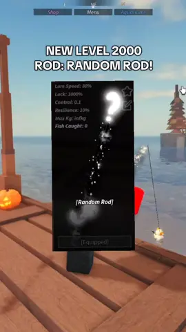 level 2000 rod in fisch . . . . . . #fisch #roblox #fyp #update #fischfright 