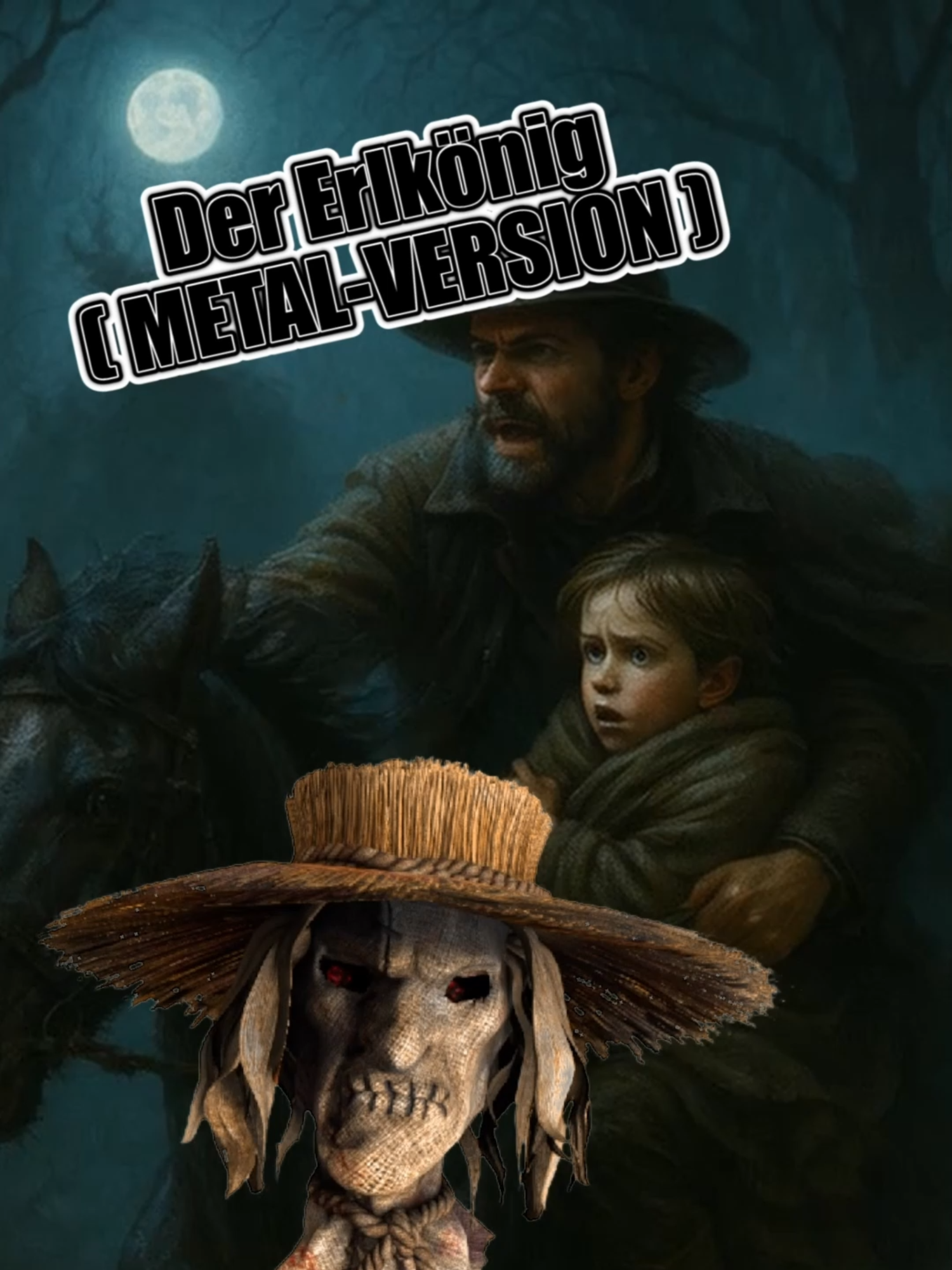 Like, kommentiere, speichere & teile — für mehr Poetry Metal! Goethe-Ballade als cinematic Metal: Vater und Sohn fliehen durch den Nebel, der Erlkönig mit roten Augen jagt. Dunkler Wald, klare Ausleuchtung, Dark Fantasy Horror Atmosphäre. #rock #heavymetal #fürdich #horrortok #goth