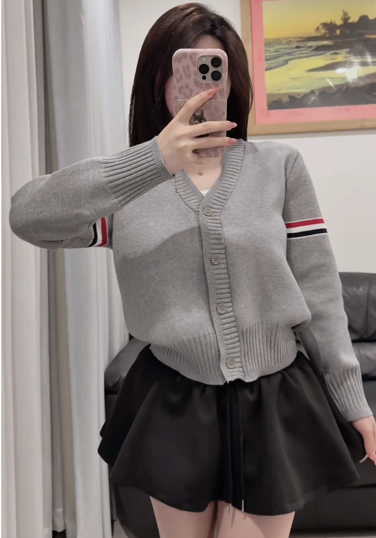 Cadigan phối sọc tay ✨✨ #h2oclothing #htique #cadigan #aolennu #aokhoaclen 