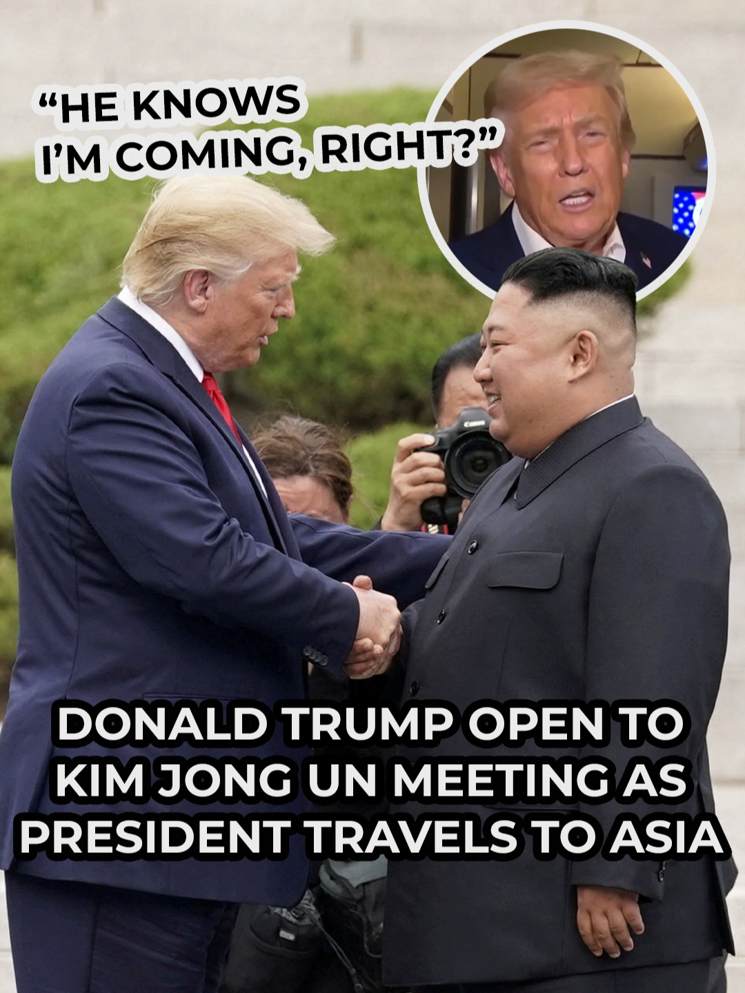 Donald Trump says he’d like to meet the North Korean leader Kim Jong Un on his upcoming trip to Asia. The US President will visit Malaysia, Japan and South Korea for talks with a number of world leaders  including China's Xi Jinping. It's his first to the region and longest journey abroad since taking office in January. He's likely to face challenging trade negotiations following the imposition of sweeping tariffs earlier this year. in 2019 Trump became the the first sitting US president to vists North Korea, for a meeting with a leader he previously referred to as 'little rocket man'.  But he says contacting North Korea's secluded society is challenging. #DonaldTrump #KimJongUn #USA #NorthKorea #GBNews
