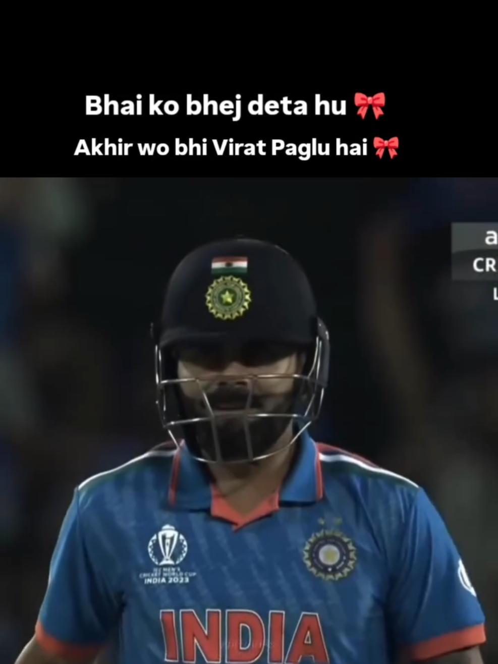 Bhai ko bhej deta hoon. Akhir wo bhi to @virat.kohli Paglu hai 🎀 ....       #viratkohli  #cricket  #foryou  #your_rohan01  #indiancricketteam 