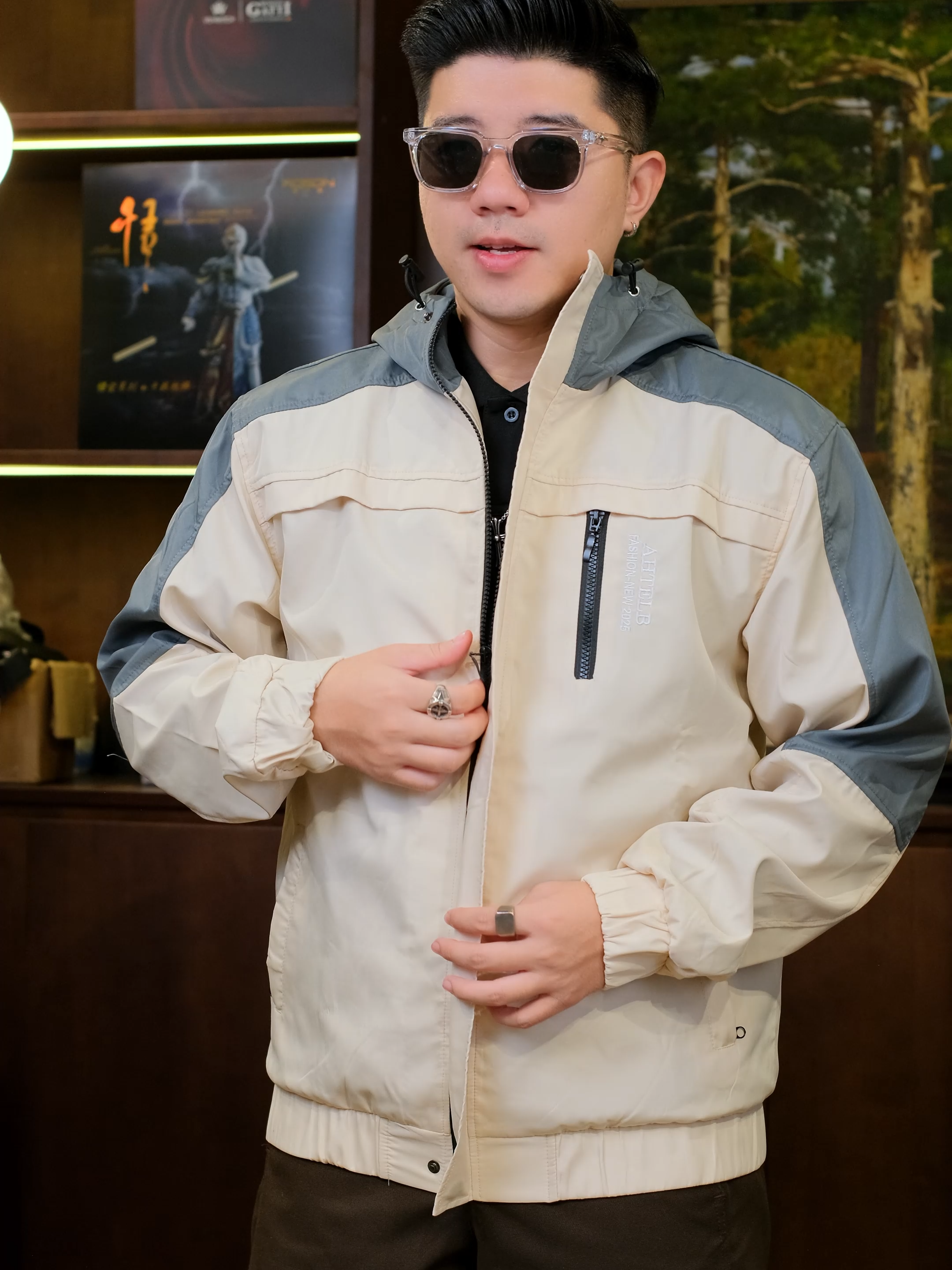 Áo khoác gió 4 lớp siêu dày mũ rời cao cấp #minhcuan #thoitrangnam #xuhuong #aokhoac #aogio