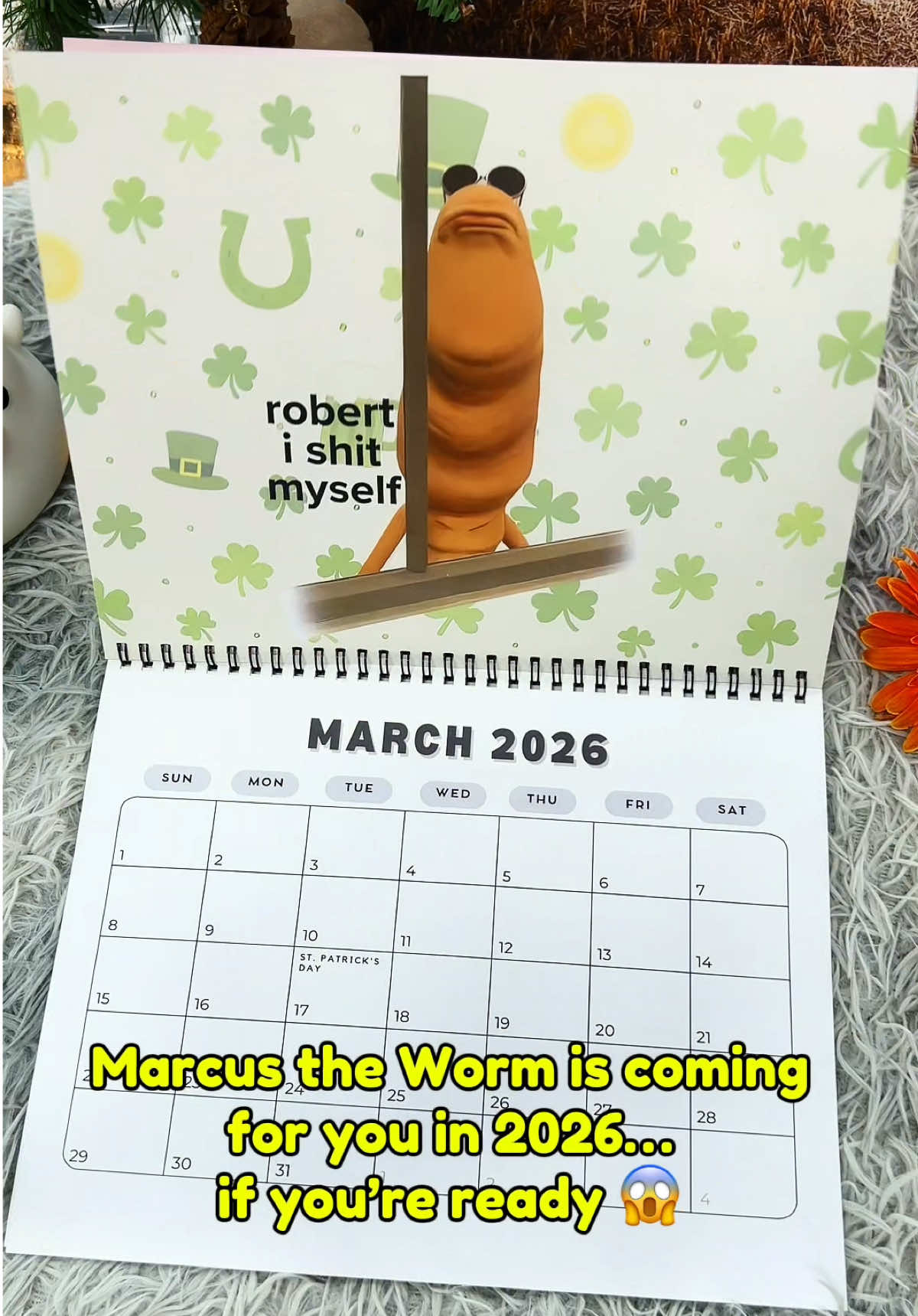 2026!! Marcus The Worm is coming 🤣😱 #marcusthewormvr #vrchat #meme #vrchatmemes #calendar 