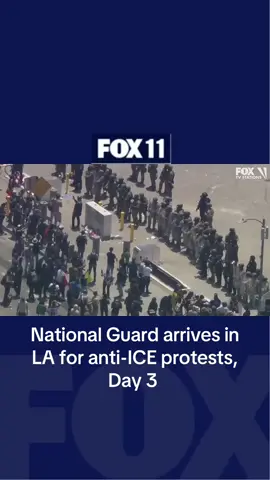 National Guard arrives in LA for anti-ICE protests, Day 3 #nationalday #protest #police #manifestation #chase 