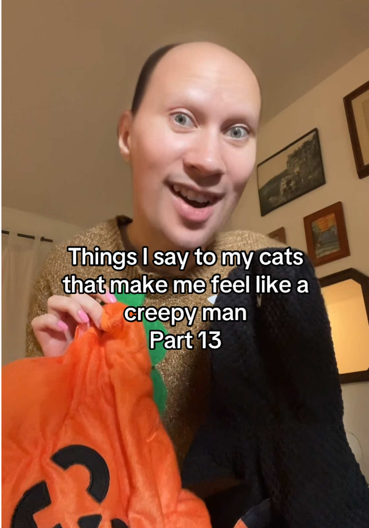 He’s just really excited for Halloween pet photos