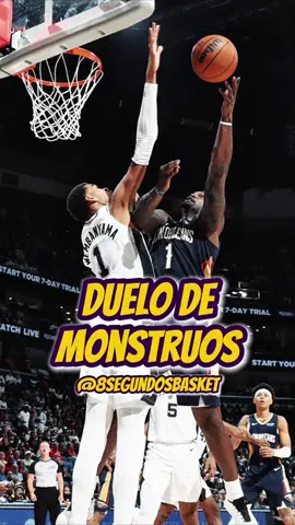 Wemby contra Zion, dos bestias de la naturaleza😰 #NBA #wemby #zionwilliamson #baloncesto #deportesentiktok 