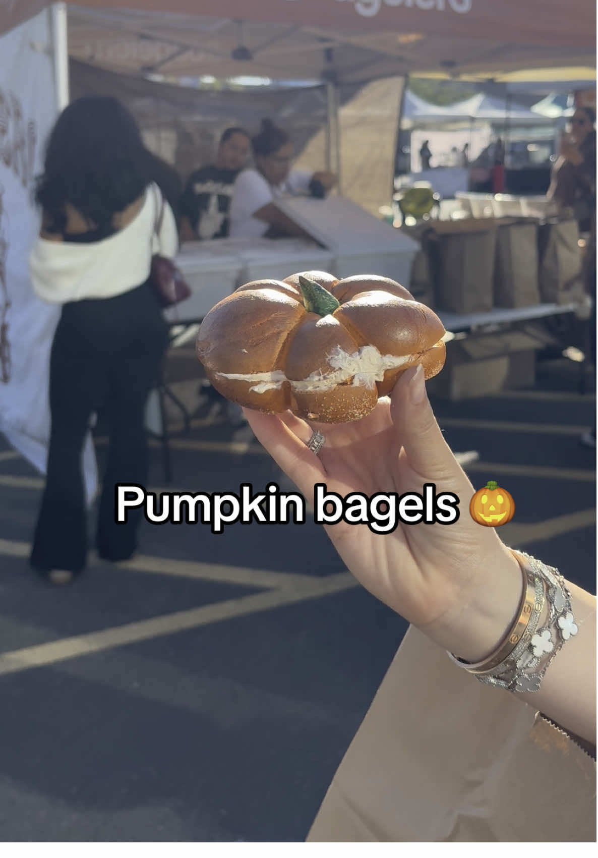 @BAGELERO yum 😋  #pumkin #pumkinbagel #farmersmarket #phoenix 