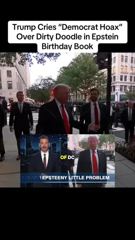 Trump Cries “Democrat Hoax” Over Dirty Doodle in Epstein Birthday Book #talkshow #jimmykimmel #trump #usa 