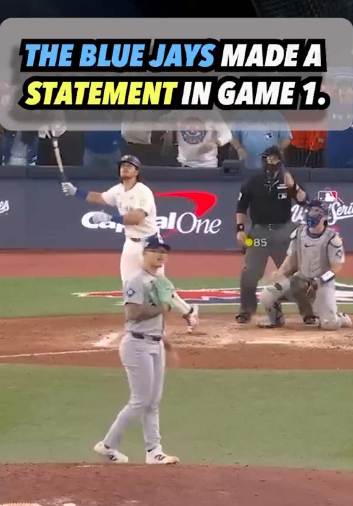 Breaking down the Toronto Blue Jays STATEMENT win over the Los Angeles Dodgers in Game 1 of the World Series #bluejays #torontobluejays #dodgers #MLB #baseball 