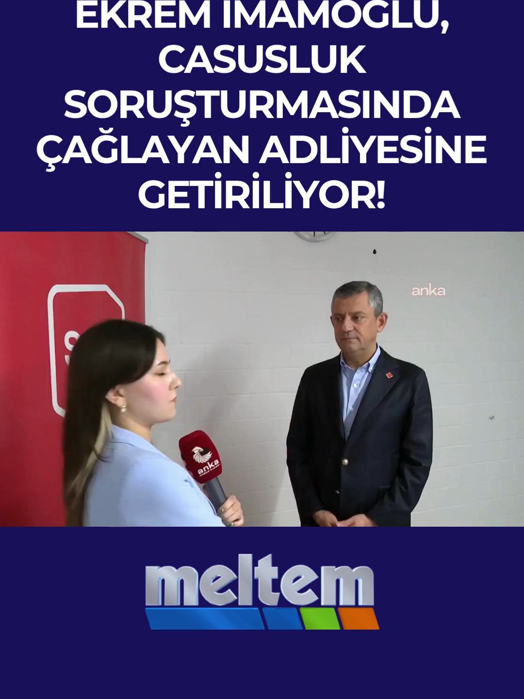 📷Ekrem İmamoğlu casusluk soruşturmasında Çağlayan Adliyesine getiriliyor   📷Özgür Özel:  Ben derhal Türkiye'ye dönüyorum. Yarın sabah 11.00’de Çağlayan Adliyesi'nde olacağım.