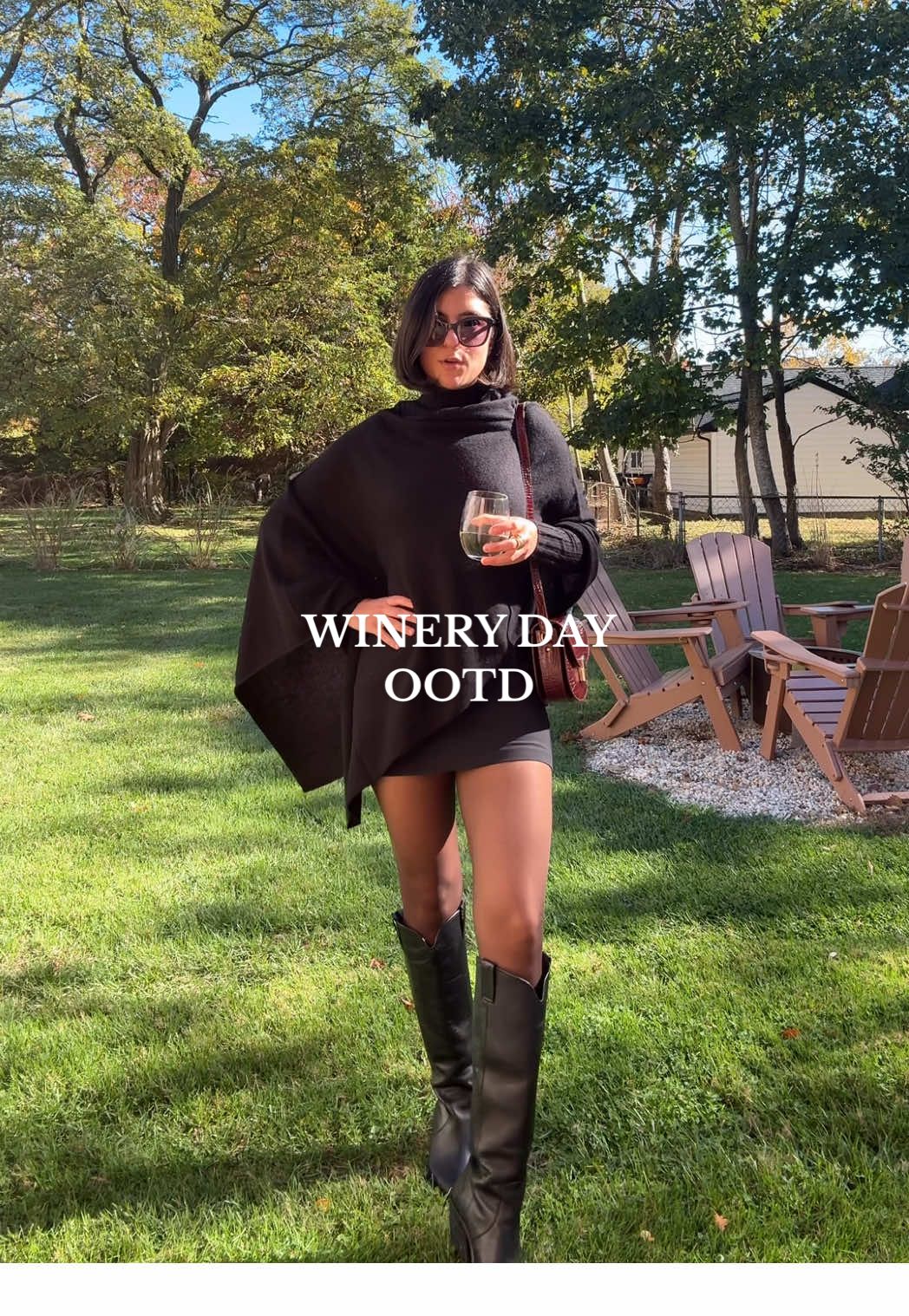 winery day w the girls!! this is what we’re wearing @J.Crew @abercrombie #abercrombiepartner #falloutfit #ponchooutfit 