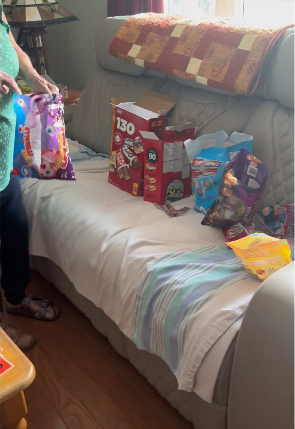 Doing the candy bags for Halloween is a job and a half 😅 Happy to give the kids a delight though. #halloween #trickortreat 