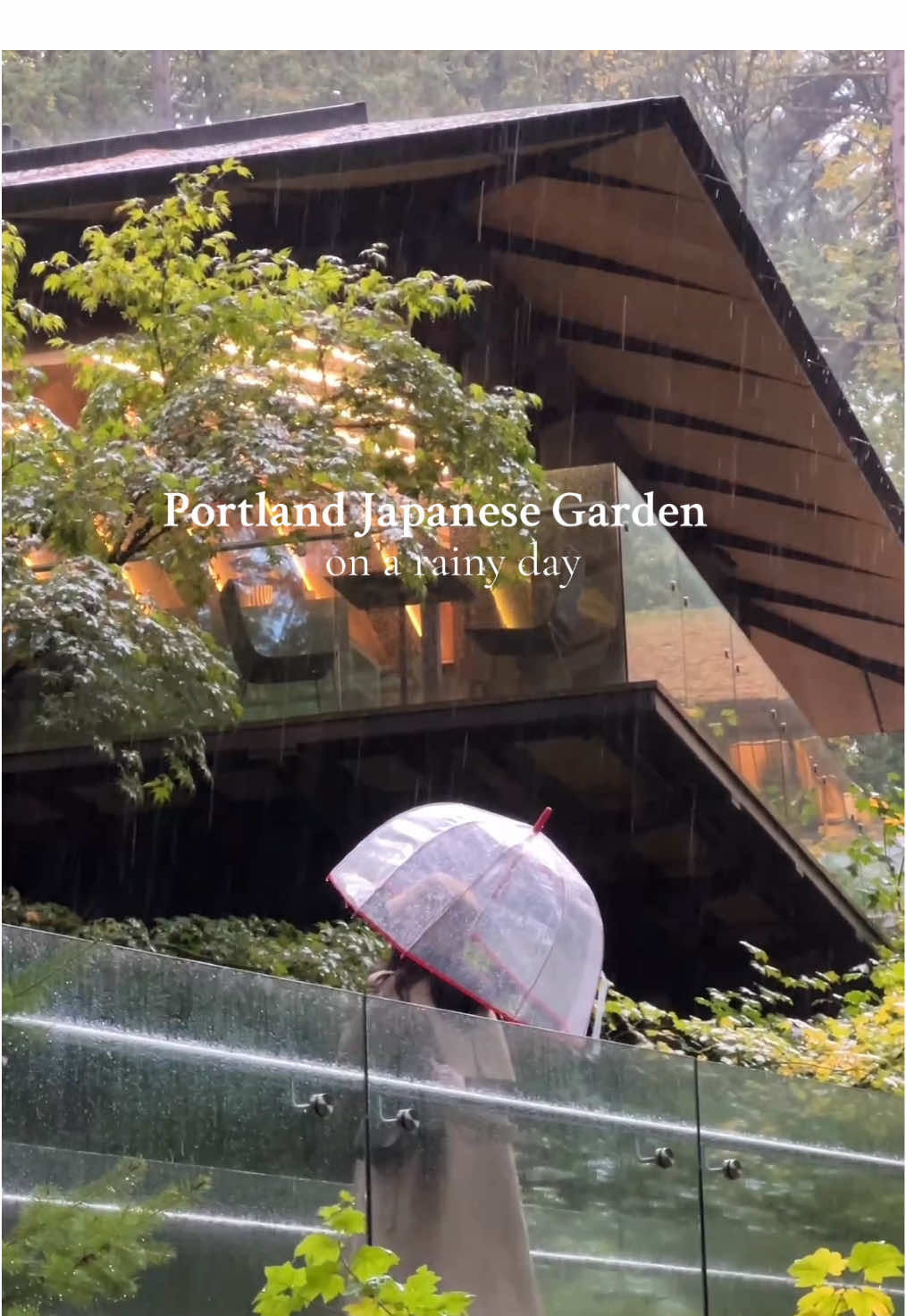 Rain season has officially begun here in Portland🌧️ living my twilight dream with this moody weather   #portlandjapanesegarden #twilight #pdx #moodyweather #fyp 
