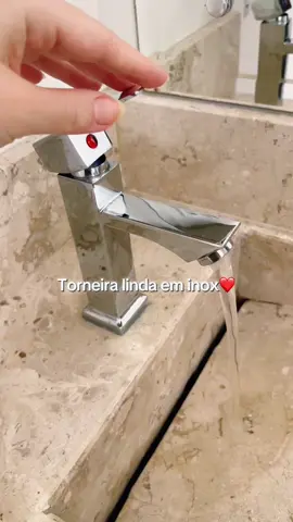 Torneira de banheiro em inox.✨ #torneira #banheiro 